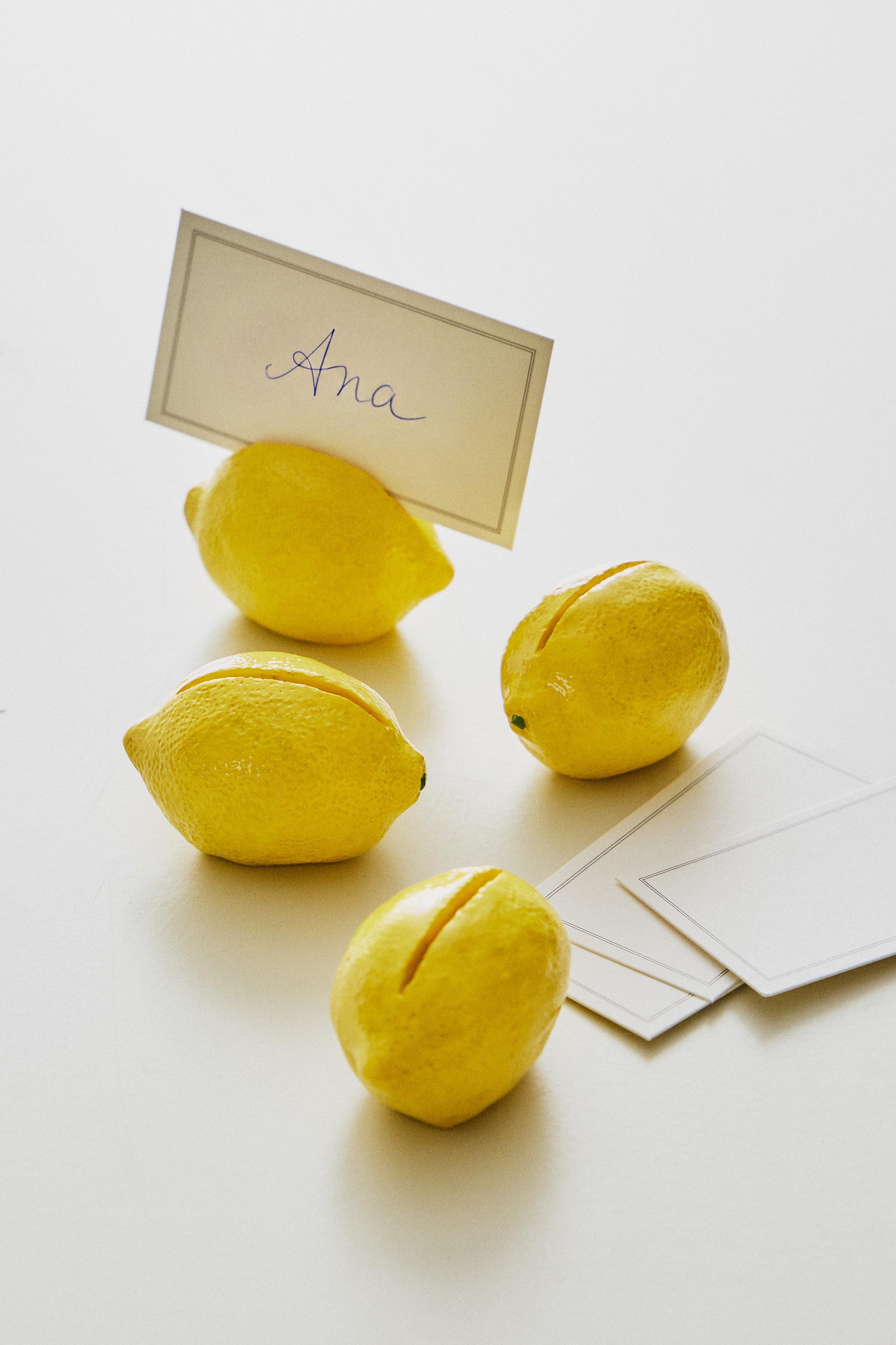 LOT DE MARQUE-PLACES CITRONS (LOT DE 4)
